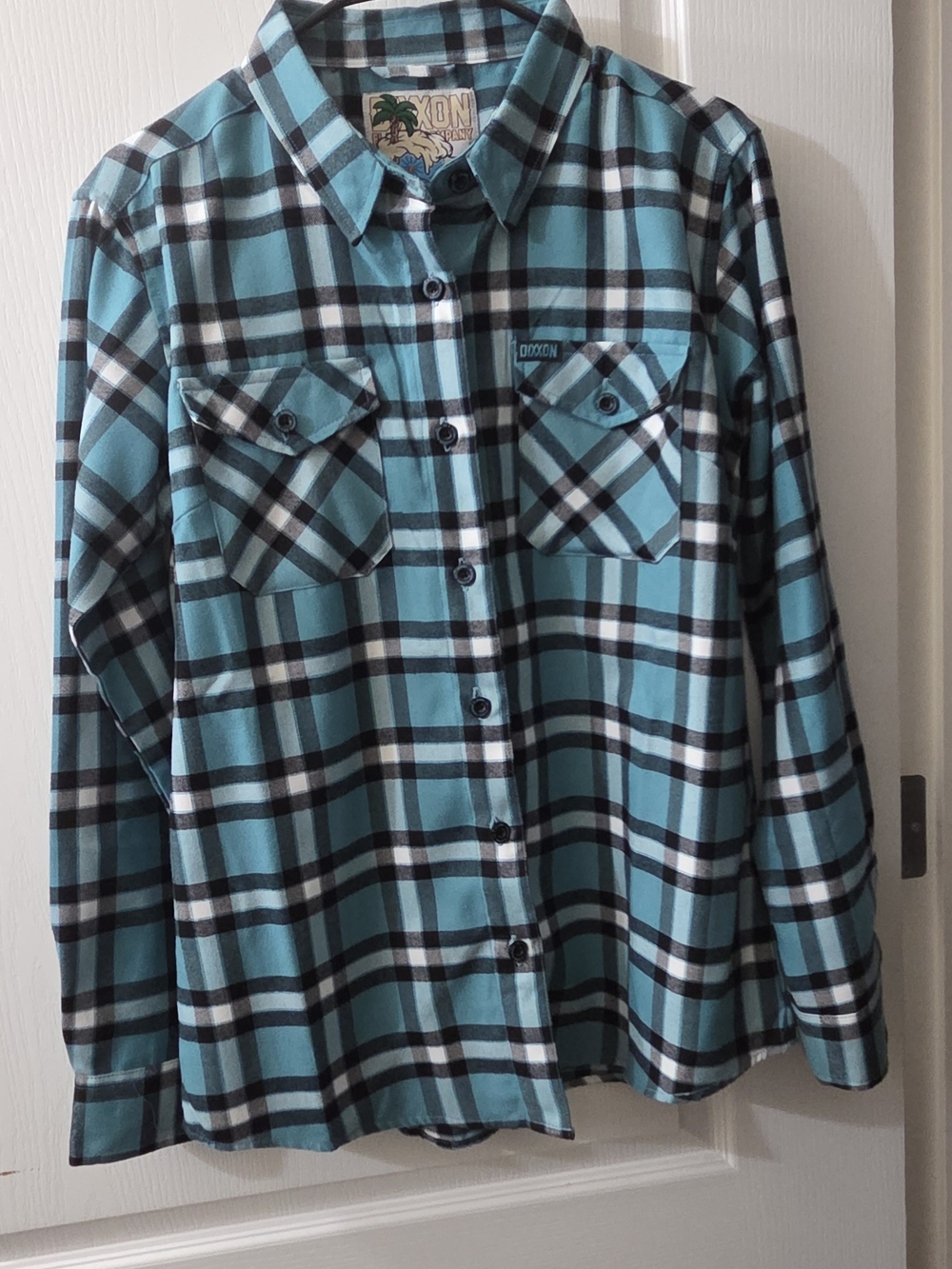 DIXXON Teal Plaid Button-Down Shirt for Kids